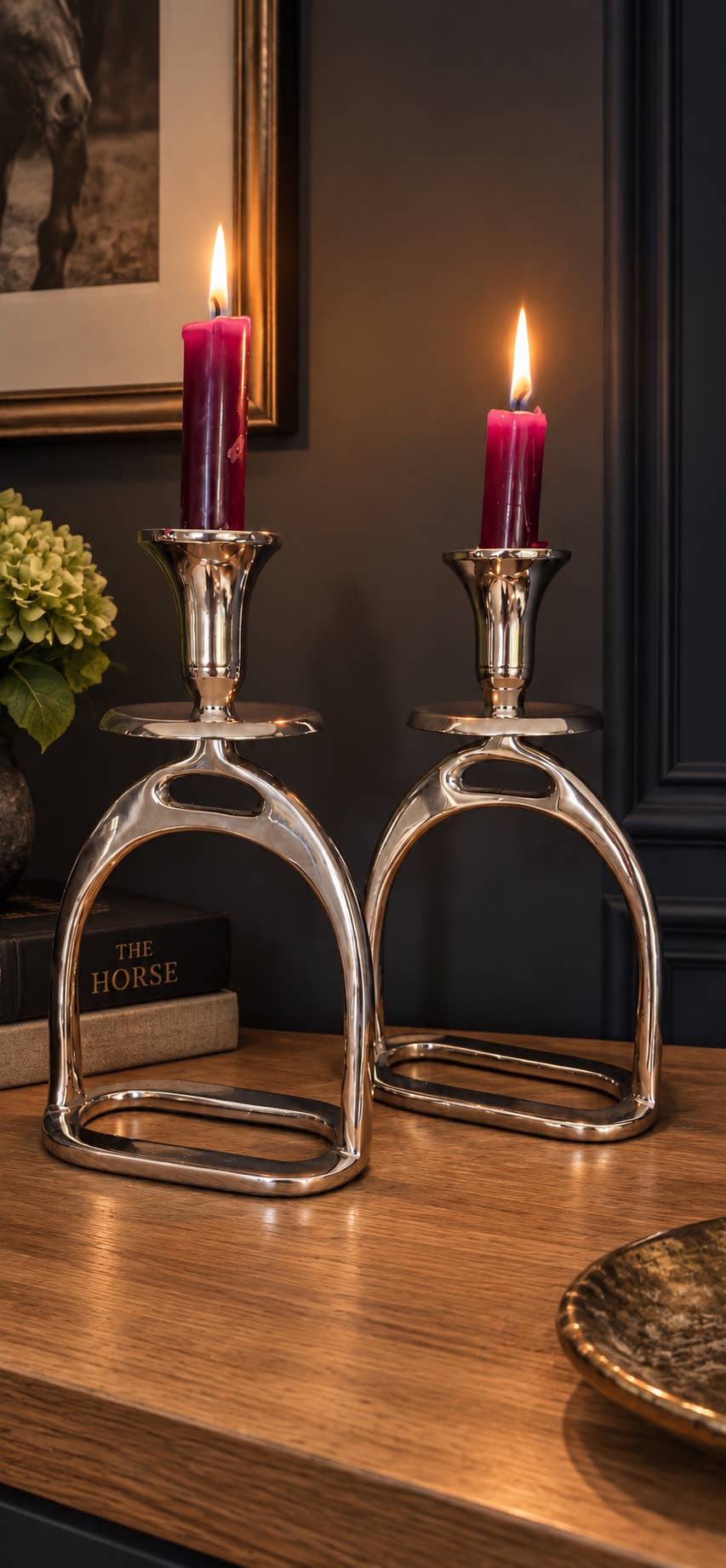 Kerzenständer Steigbügel  - Silber