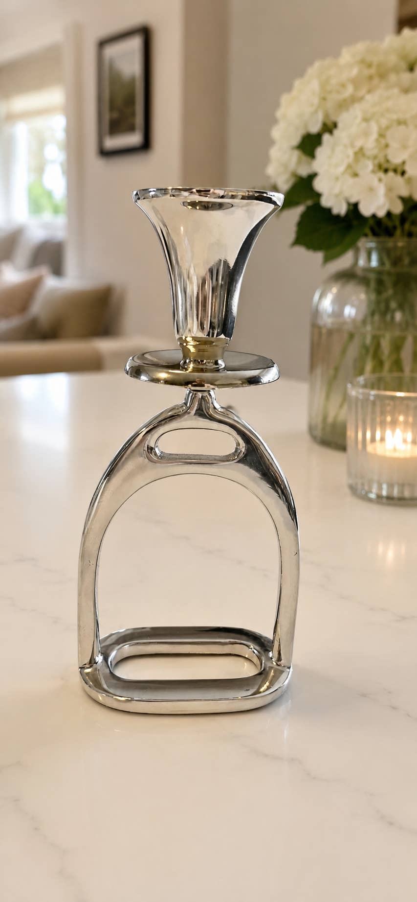 Kerzenständer Steigbügel - Silber